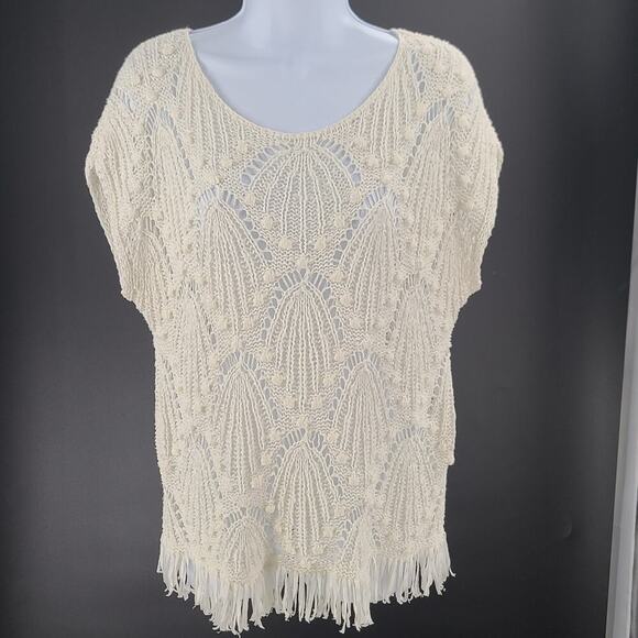 Lilly Pulitzer Cassis crochet top Shell out crochet Sz M Resort Wear Beachy - Picture 1 of 7